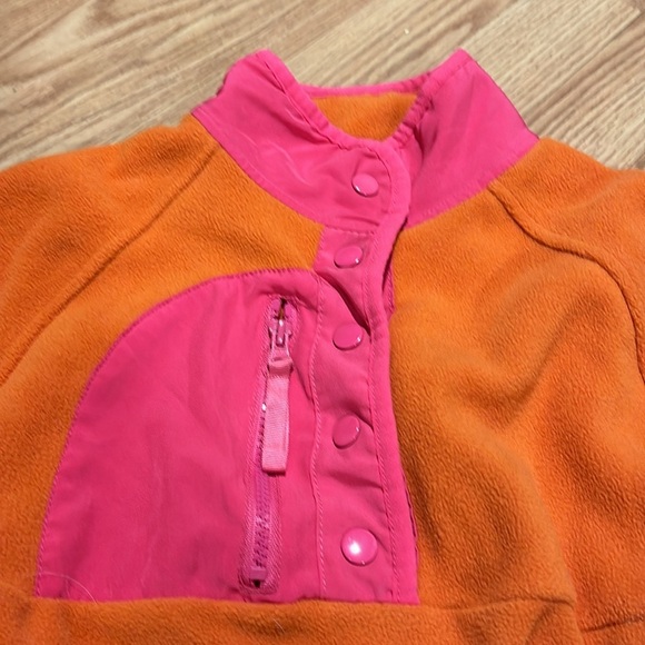 🔴 Hippie Rose Pullover- button down with small zipper- pink and orange- small - Picture 4 of 6